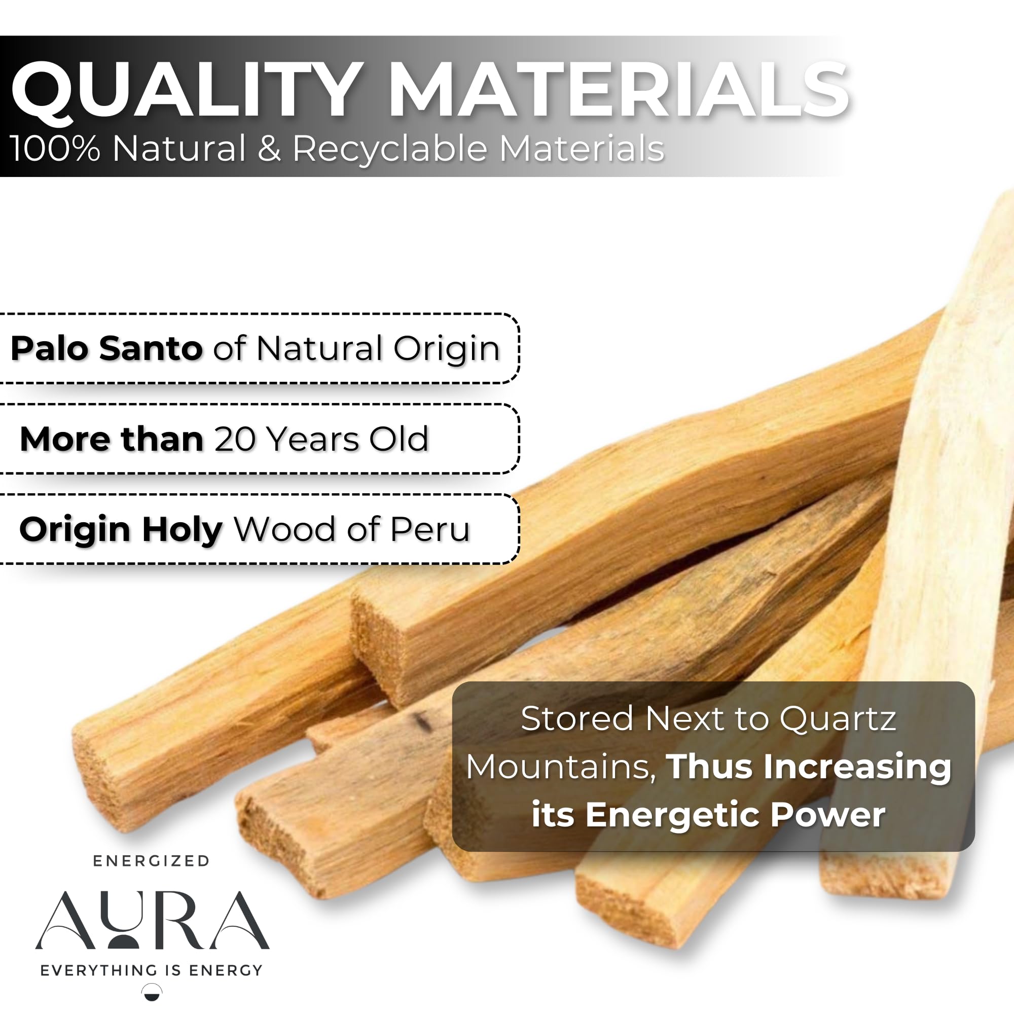 5 palitos de Palo Santo – Soporte para Palo Santo – Quemador de Palo Santo – Palosanto Palosanto Stick – Accesorios de meditación