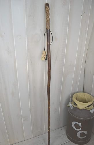 Miniatura 6 de Wood Spirit Waking Stick, Staff and Hiking Stick in Dark Wood Up to 60" Hiking Staff