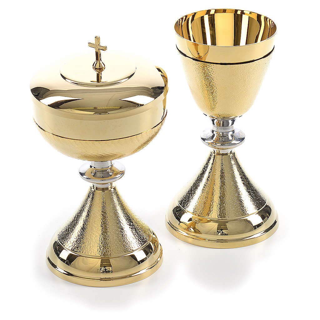 Holyart Calice e Pisside zigrinati oro, Calice
