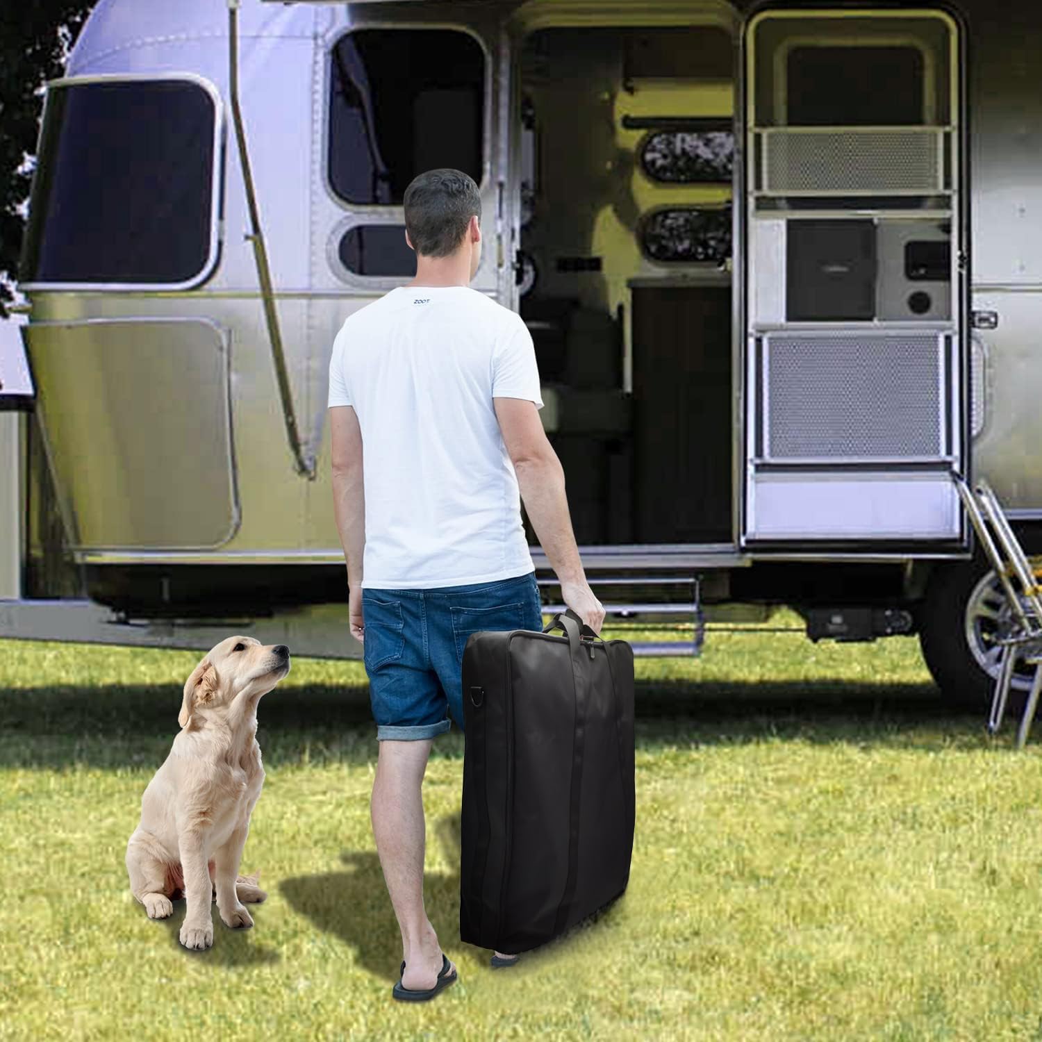 32" Dog Playpen Storage Bag, Suitable for Foldable Exercise Pet Playpens, Dog Fence Travel Bag With Handles For Camping and RV Trip, Waterproof Oxford Fabric