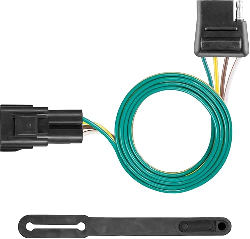 CURT 56325 Arnés de cableado de remolque personalizado de 4 pines para el lado del vehículo, se adapta a Buick Envision, Chevrolet Blazer, GMC
