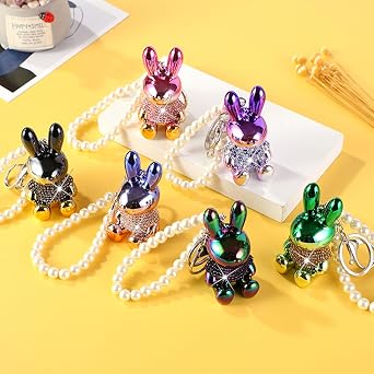 Cute Bling Rhinestone Keychains for Women & Girls - Sparkle and Shine Crystal Key Ring Charm for Handbags, Car Keys,Coin Purse,Backpack