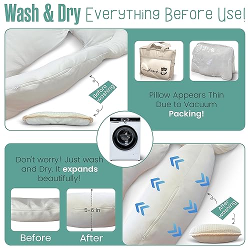 Miniatura 2 de Almohada de bebé (funda + almohada) antirollo, lactancia y características de tiempo boca abajo, tela de malla de aire 3D para transpirabilidad.