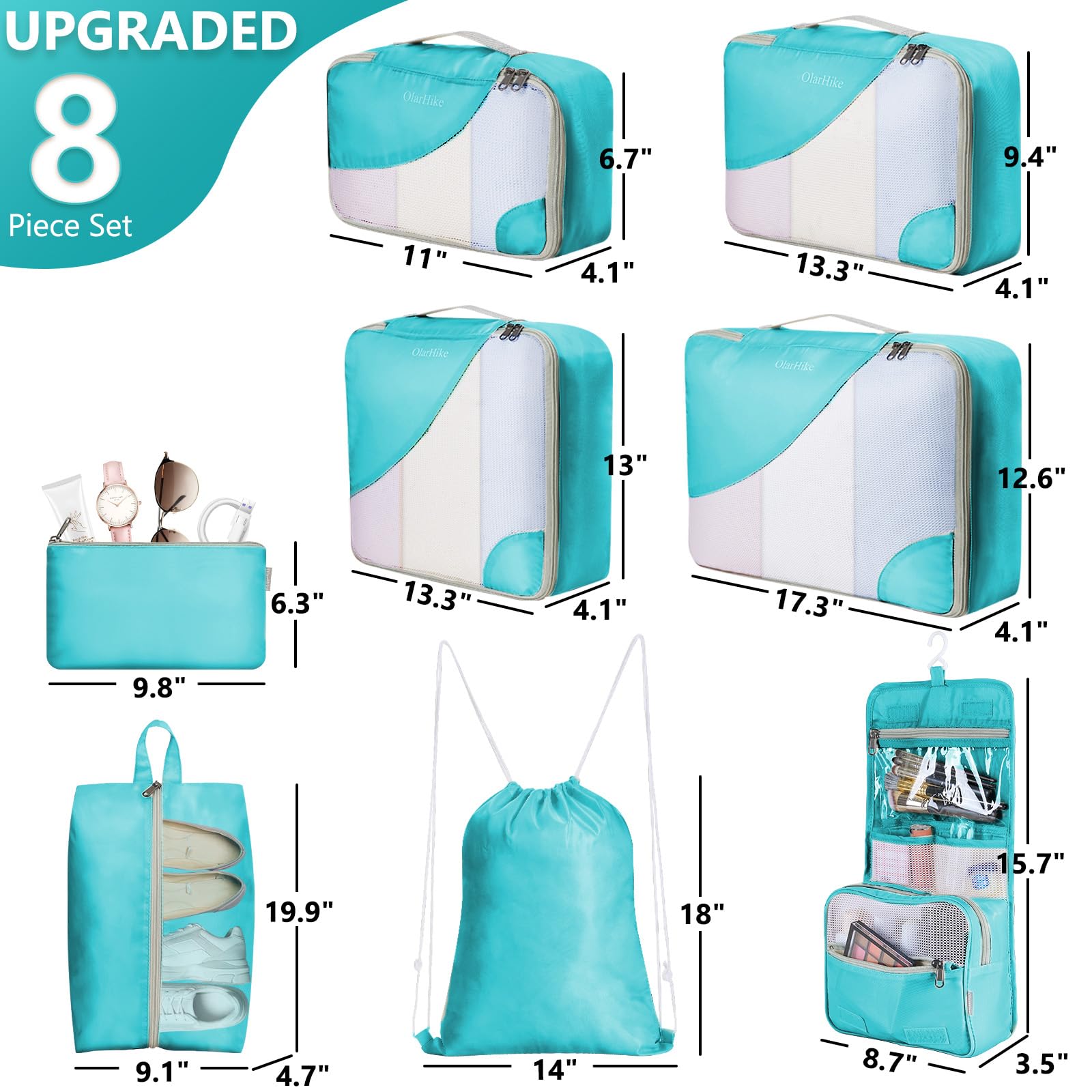 Amazon.com: 8 Set Packing Cubes for Travel, Gifts for Women
