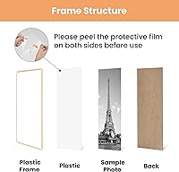 Vista 14 de upsimples - Marco de 12 x 16 pulgadas, color blanco, paquete de 3 marcos de fotos, marco de póster para montaje en pared horizontal o vertical, a