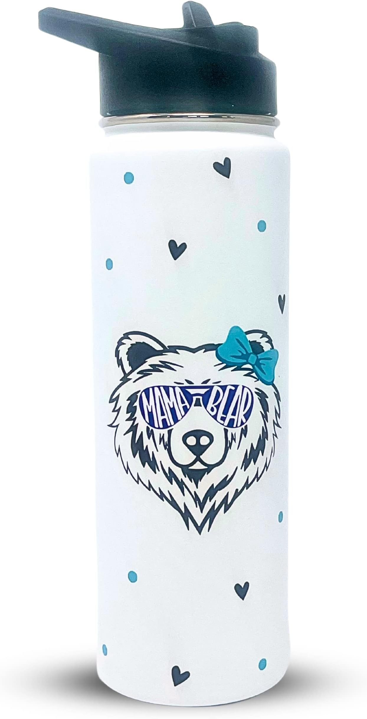 Mama Bear 24 oz Stainless Steel Tumbler - Cute Unique Gifts for Women - Mom Gift Coffee Mug, Cup, Water Bottle - Great Gifts for Mother’s Day, Best Cups and Mugs for Christmas, Birthday