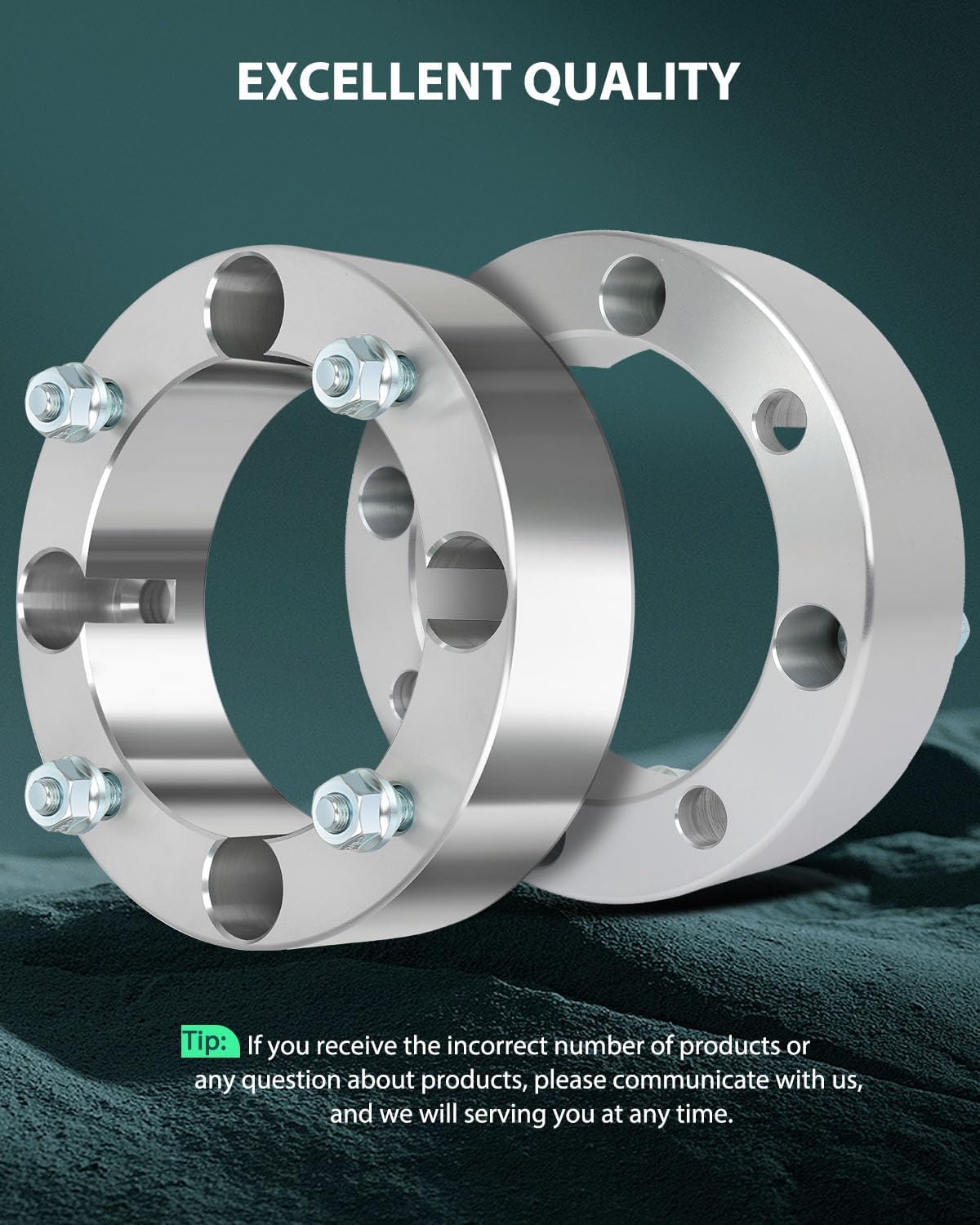 SCITOO 2Pcs Wheel Spacers 2 inch 4X156 Bore 131mm Studs 3/8" x24 4 Lug Wheel Spacers Adapters Fit for for Polaris Magnum 325 2x4 Magnum 325 4x4 Magnum 500 2x4 Magnum 500 4x4 Predator 500