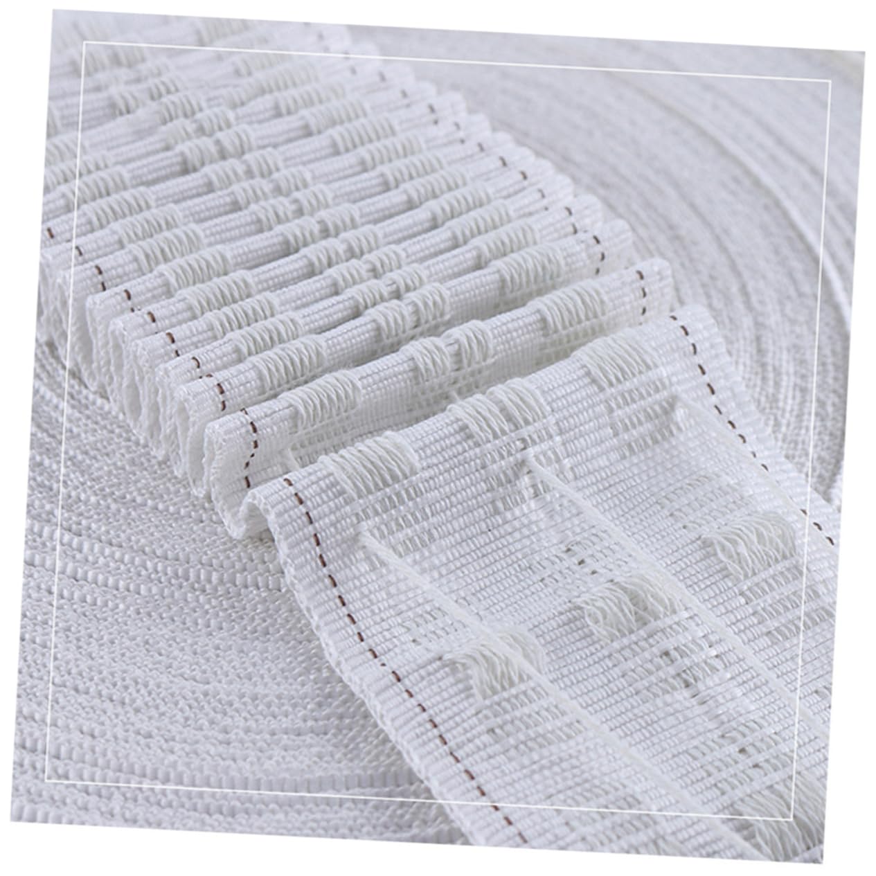 Zerodeko 50m Sangle de Rideau Accessoires pour Rideaux Bande de Renfort Ruban pour Plis de Rideaux Non Tissé