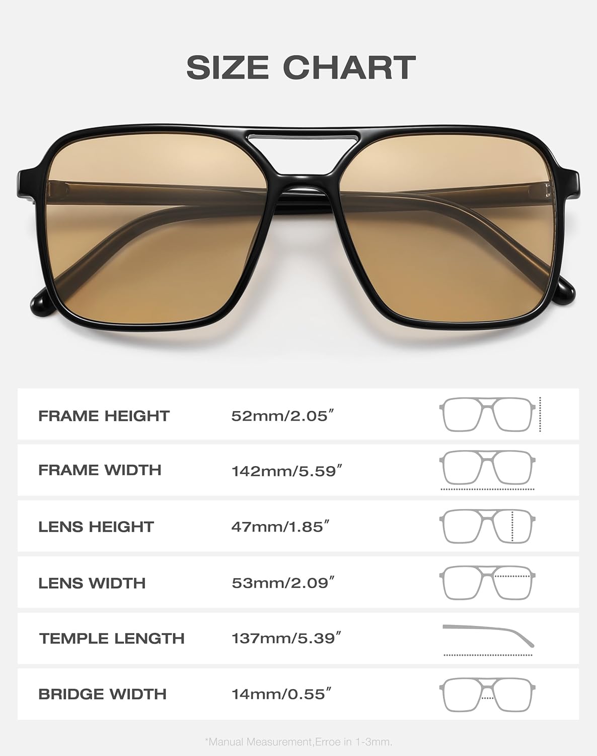 Square Aviator Sunglasses for Women Men Retro Trendy UV Protection Shades - Image 4