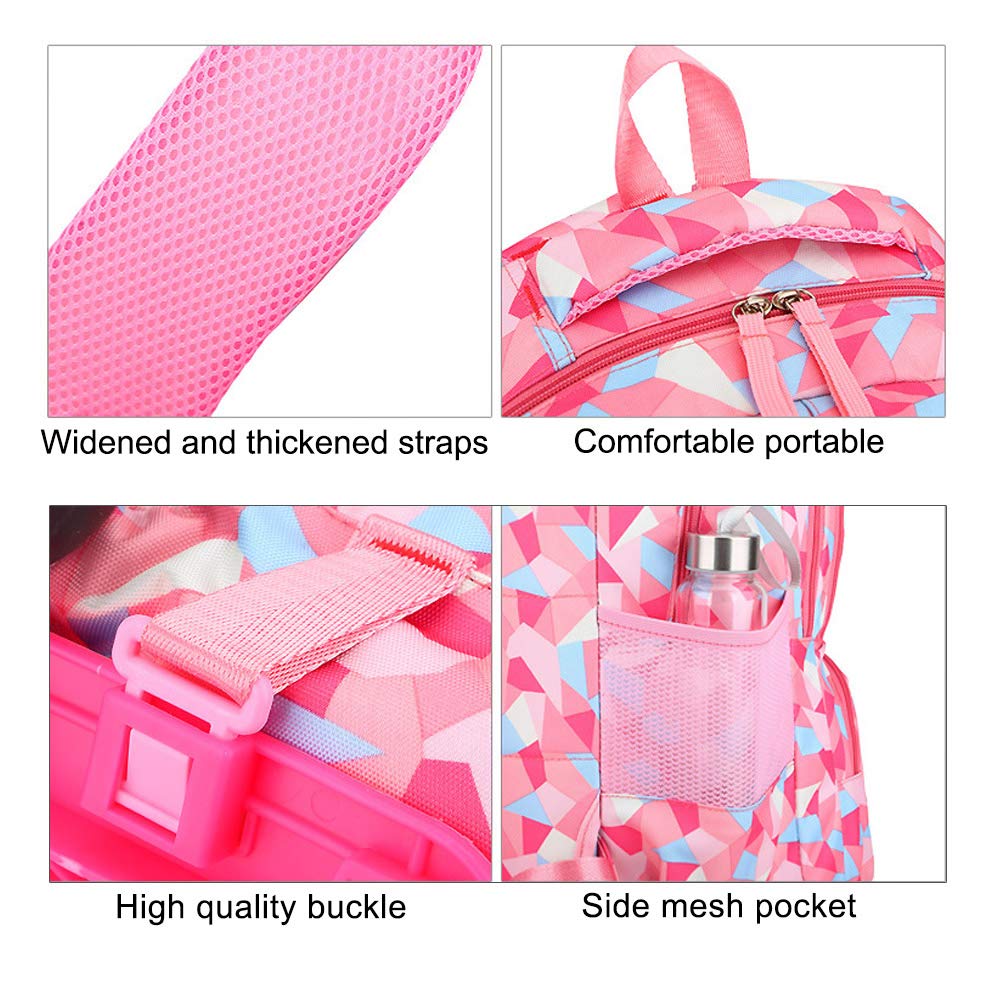 Zaino Scolastico con Ruote Valigie per Bambini Zaino Bambina Zainetti per Bambini Ragazze Ragazzo 6 Ruote