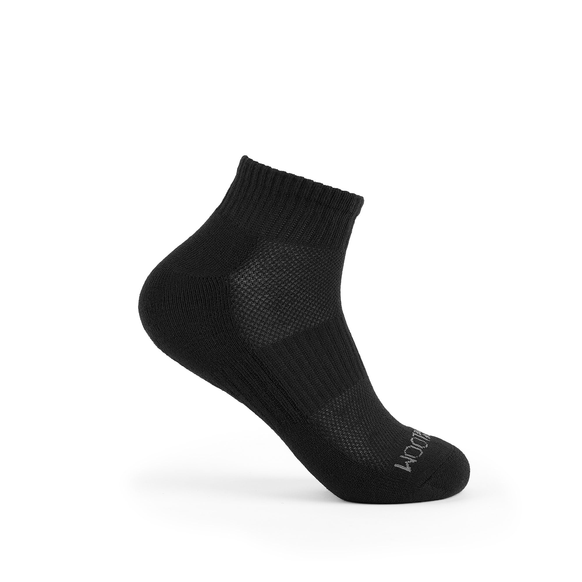 Fruit of the Loom Athletic Ankle Socks for Men, 8 Pair Multi Pack - Cushioned, Breathable, Arch Support, Black, 6-12