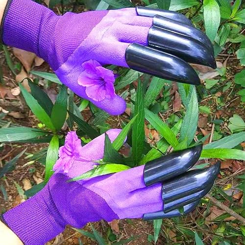 Miniatura 10 de Famoy Guantes de jardinería con garras para plantar, garras de guante de jardín, el mejor regalo para mujeres