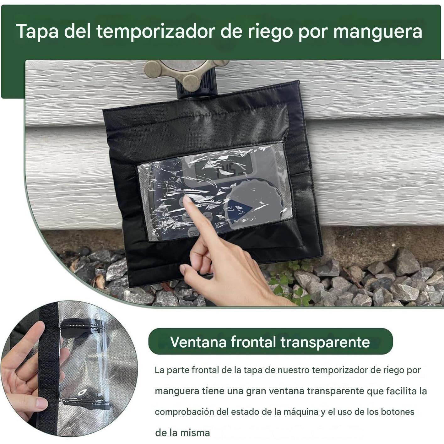 Cubierta para Temporizador De Riego | Funda Resistente A La Intemperie - Cubierta Transparente con Ventana Frontal Anti-UV,para Exterior Jardín Patio Parque Riego Aspersores