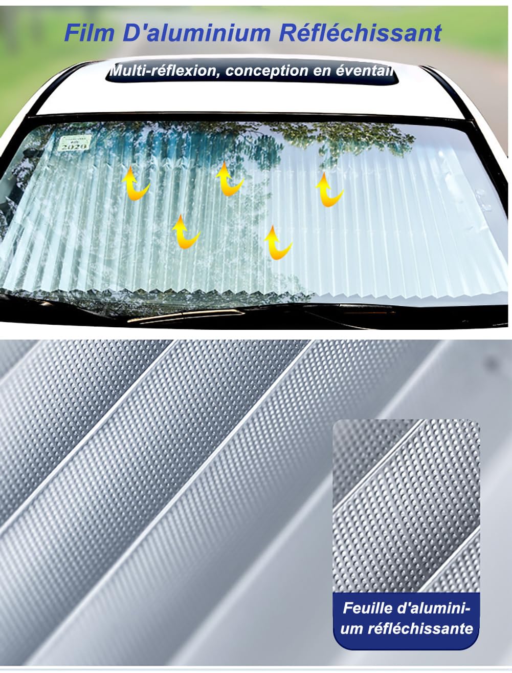 46cm / 65cm / 70cm / 80cm Upgarde retrattile SUV del camion parte anteriore dell'automobile del parasole del parabrezza posteriore della finestra visiera di Sun,80cm front window