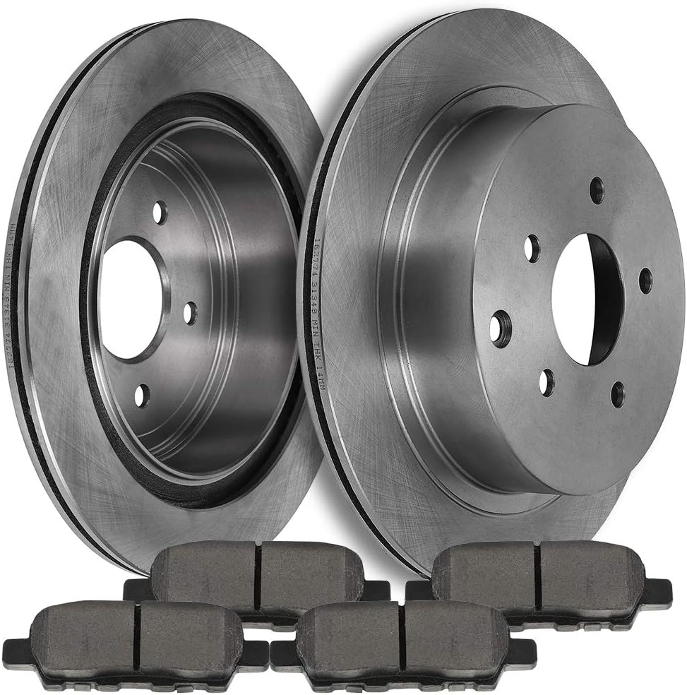 SCITOO Rear Brake Kits D1393-8501 Brake Pads & 31348 Vented Brake Rotors Fit For INFINITI For FX35 2003-2012,For FX37 2013,For FX45 2003-2008,For JX35 2013,For M37 2011-2013,For M56 2011-2013