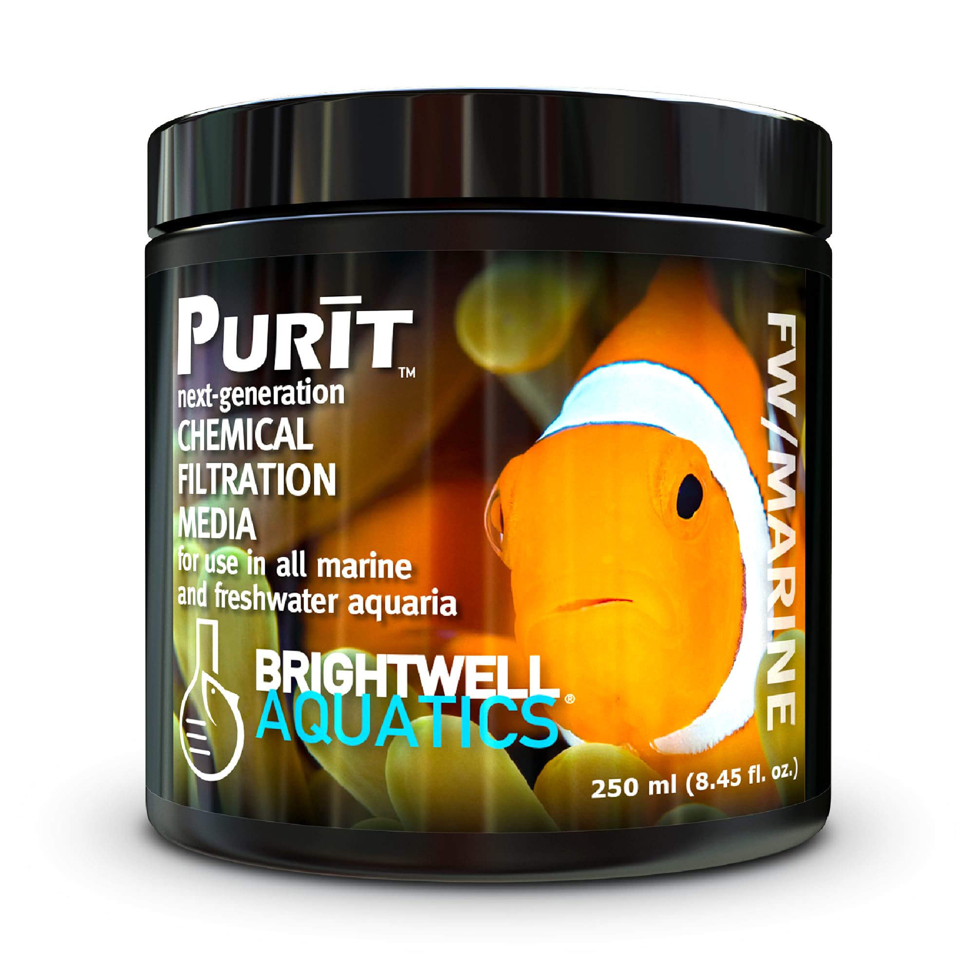 Brightwell Aquatics - Purit Next-Generation Chemical Filtration Media - for use in All Marine and Freshwater Aquaria - Aquarium Water Treatments, 8.45 fl oz