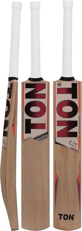 SS TON Legend Junior Kashmir Willow Cricket Bat for Leather Ball Cricket - Size 5