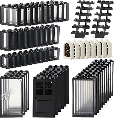 Miniatura 8 de Feleph Kit de ventanas y puertas Accesorios de decoración de interiores Juego de bloques de construcción Piezas y piezas compatibles con las