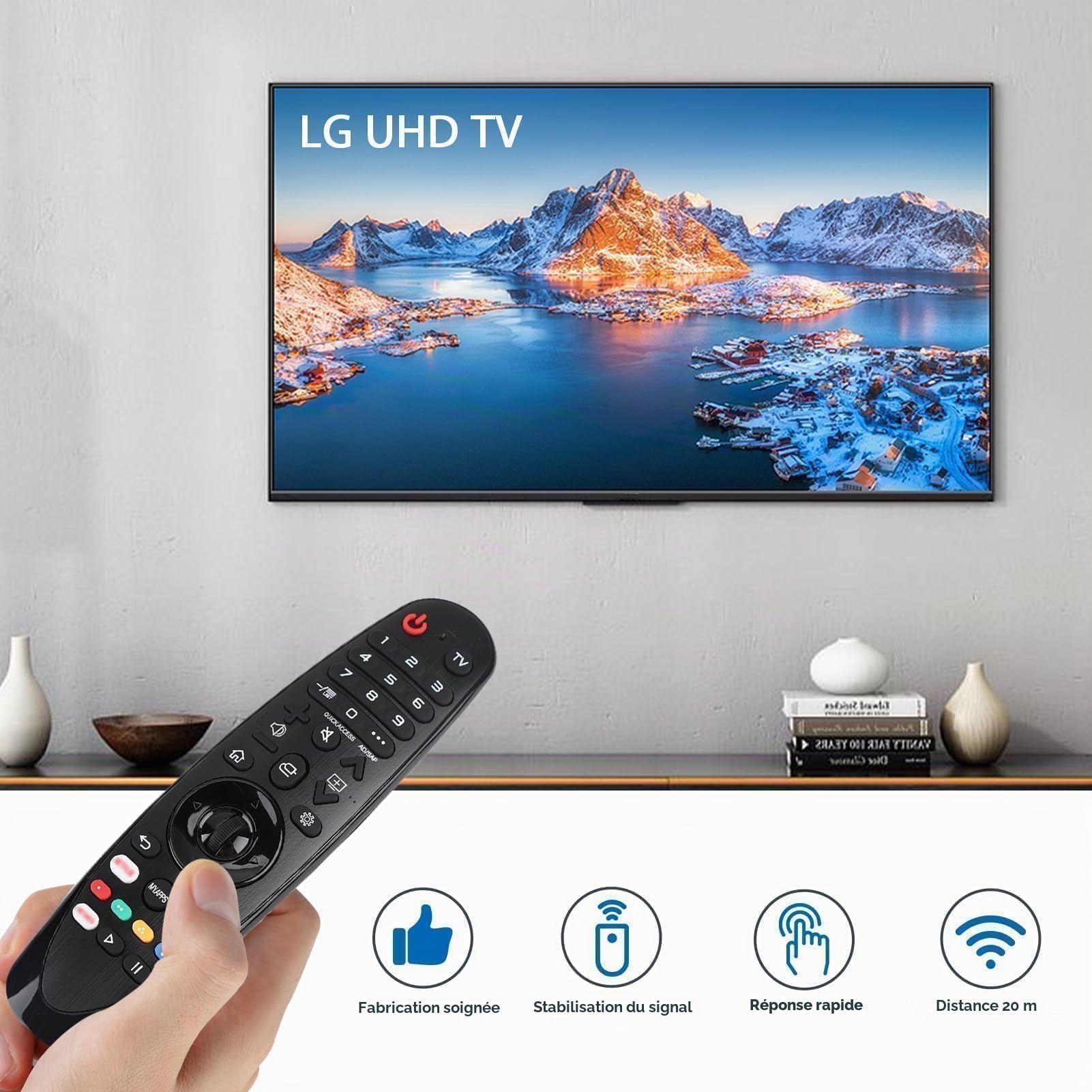 Télécommande Universelle Compatible LG Smart TV Magic Remote AN-MR20GA HD LCD LED HDTV UHD OLED 3D 4K