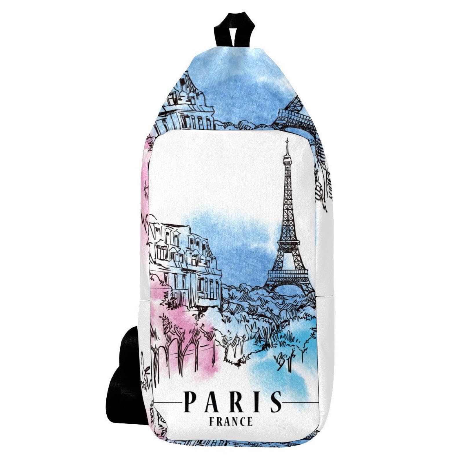 Sac à dos aquarelle Paris Tour Eiffel : la solution compacte pour voyage et rando
