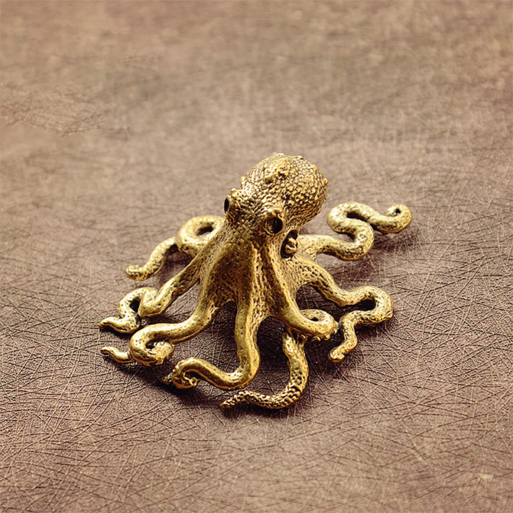 Warmhm Retro Octopus Model Ornament Octopus Statue Figurines Desktop Octopus Shape Adornment - Image 2