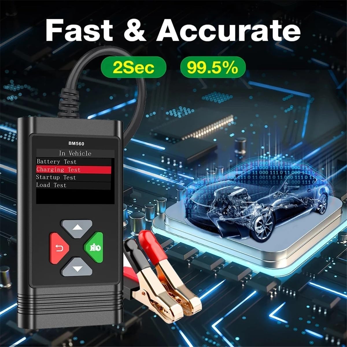 BM560 BM580 6V 12V Car Motorcycle Battery Tester 100-2000CCA Battery System Analyzer Charging Cranking Test Tools
