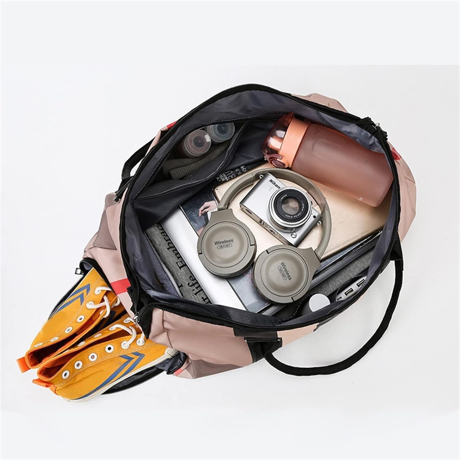 Travel Duffle Bag, Gym Bag, Weekender Bags for Women with Shoe Compartment Sport Gym Waterproof Swimming Yoga Wet Pocket Multiple Compartments,Yoga, Boxing
