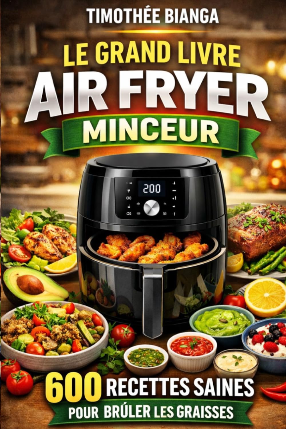 Couverture : Le Grand Livre Air Fryer Minceur: 600 Recettes Saines pour Brûler les Graisses