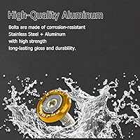 Vista 4 de 20 piezas - arandelas para parachoques, kit de arandelas de aluminio para defensa del motor, sujetadores M6, kit de arandelas JDM, se ajusta a