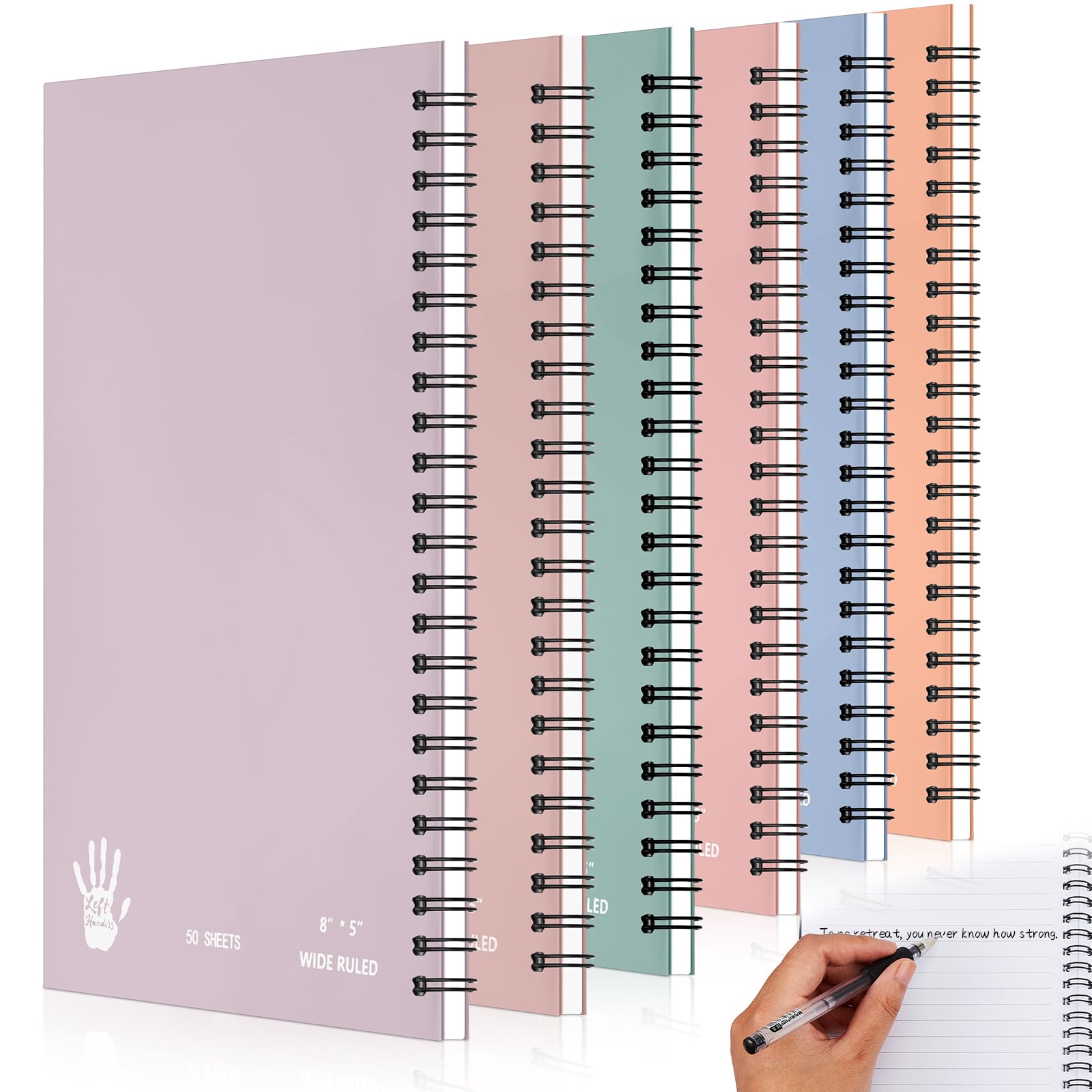 Carnet à spirale pour gaucher Lewtemi pour libérer votre créativité à l'école - 8