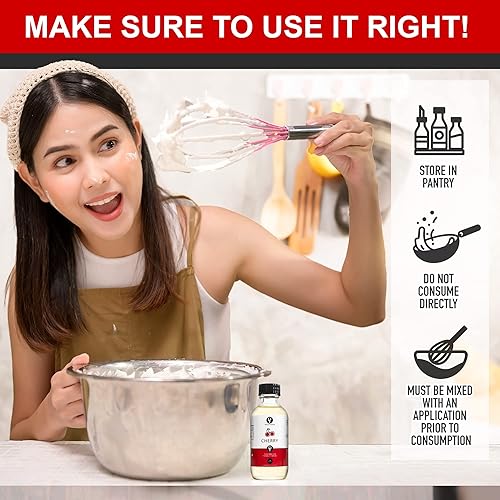 Miniatura 2 de Dolce Foglia Extracto de cereza para hornear, soluble en aceite, sin azúcar, cero calorías, multiusos para hacer dulces, bálsamo labial, helado, 2 x