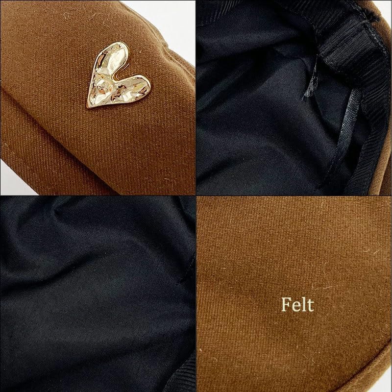 Versatile Beret for Ladies Casual Artistic Winter Woolen Octagonal Hats