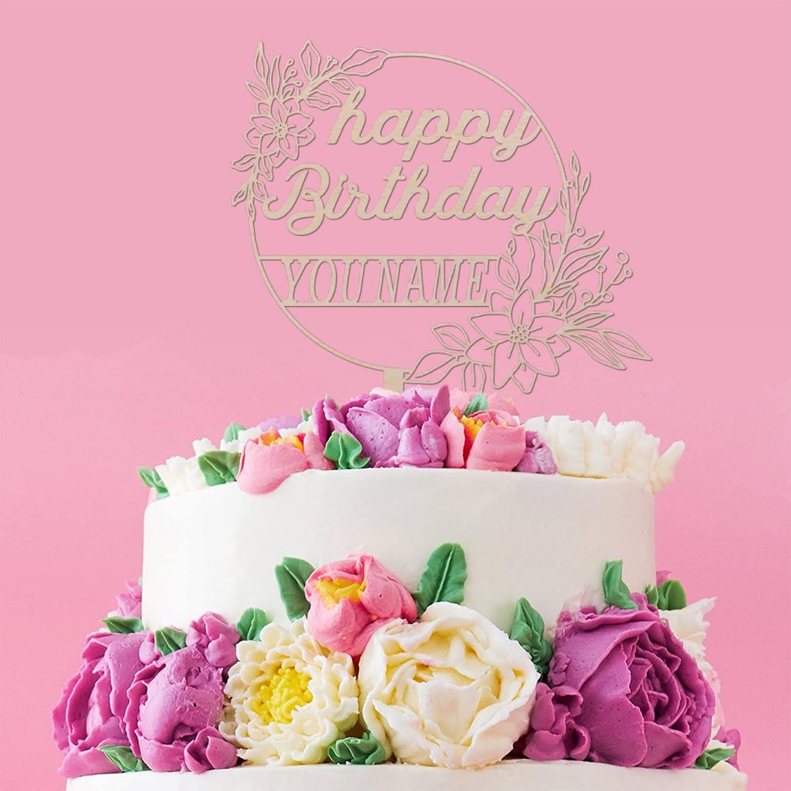 3 Décoration De Gâteau En Bois Creux Lettre D'amour Mais Sans Mr Mrs