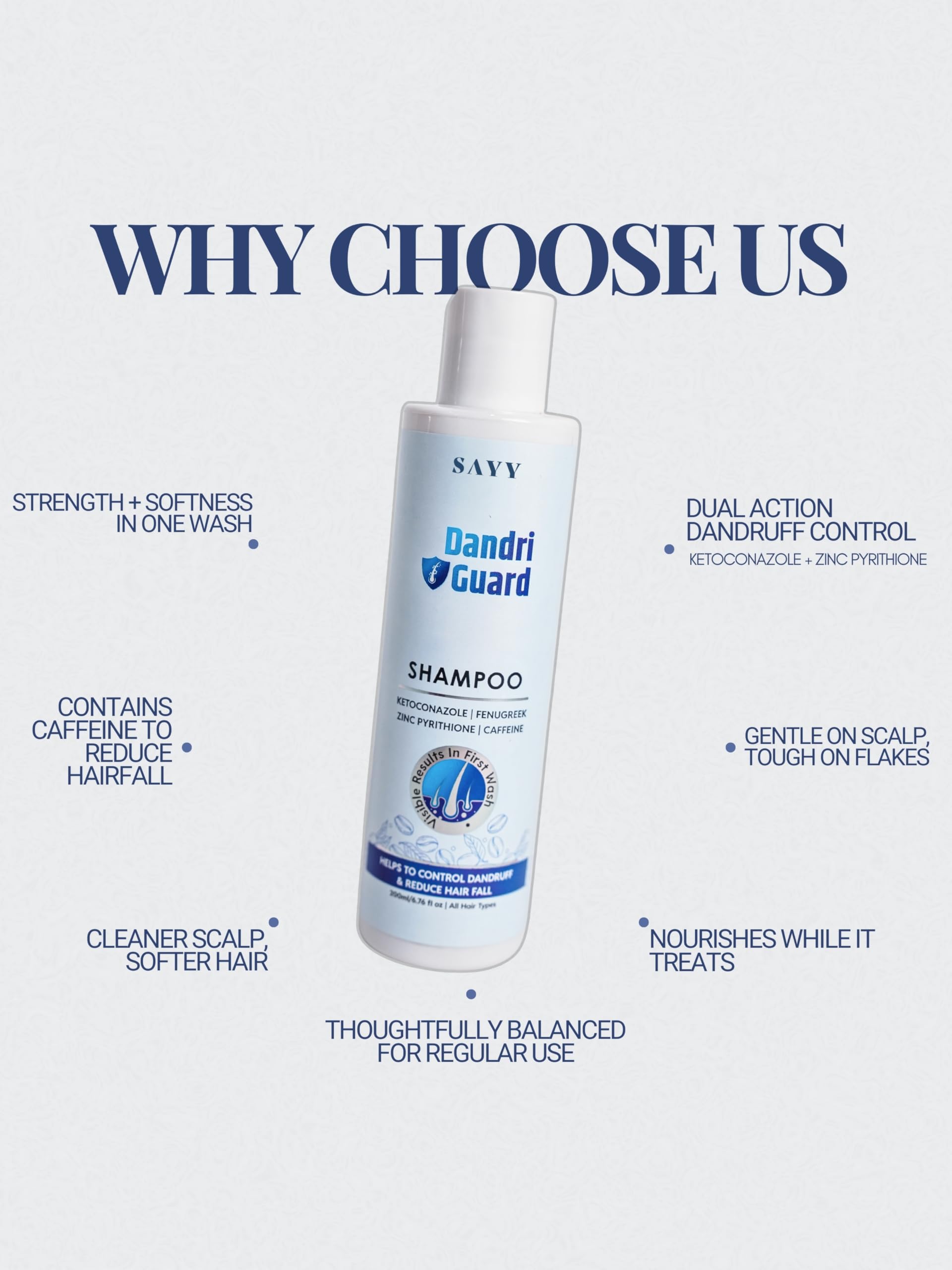 SAYY Dandri Guard Anti Dandruff & Hair Fall Shampoo for All Hair Types 1