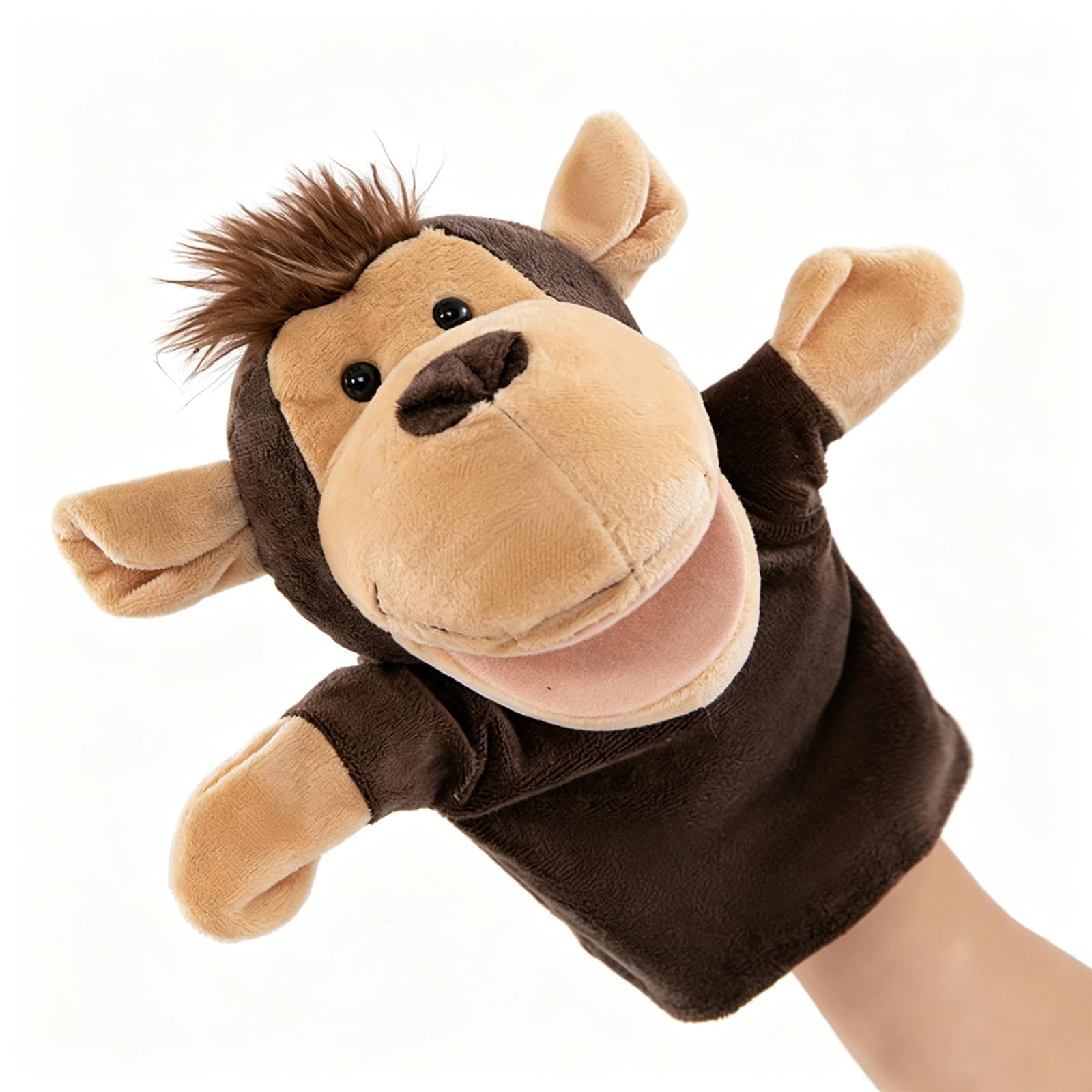 Interactive Monkey Puppet for Storytelling and Role-Play, Educational for Toddlers and Preschoolers, Fine Motor Skill Development Tool, 25 cm Hand Puppet-image-40