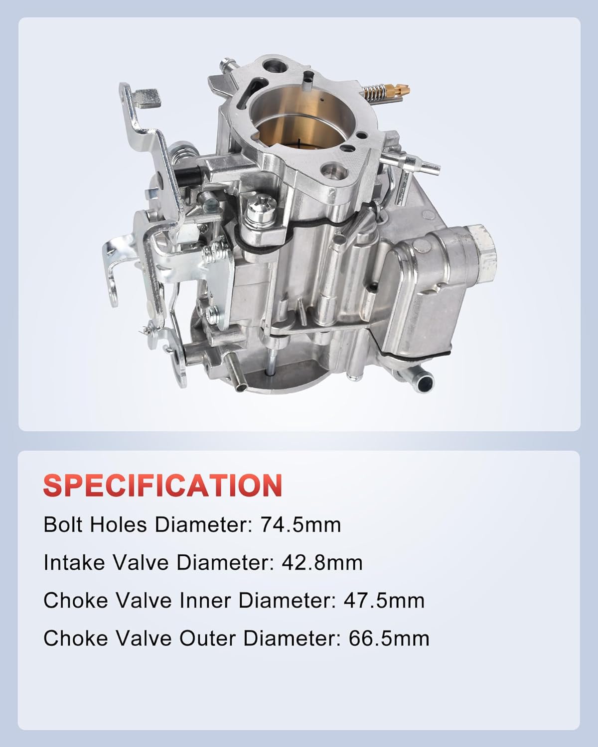 1 Barrel Carburetor Electric Choke, Fit for GMC Chevy 4.1L 250 Cu & 4.8L 292 Cu L6 Engines, Part# 7043014 7043017 7047314