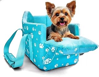 Cullaby Center Console Dog Car Seat for Small Dogs Under 15lbs,Detachable Washable Booster Pet