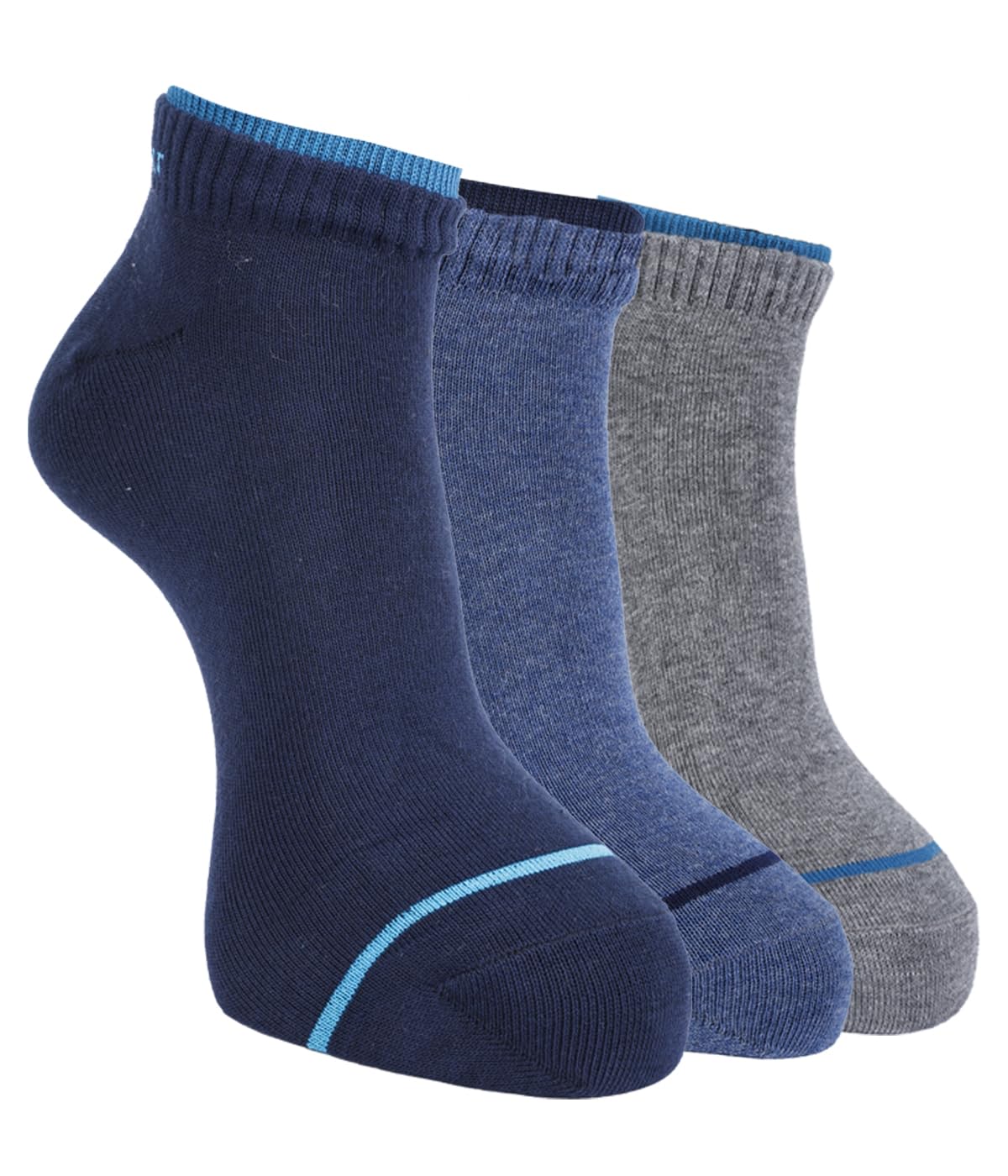 force nxt BY Dollar Socks for Men Solid Ankle Length Cotton Socks, Free Size, Pack of 3 (Multicoloured)-picture-26