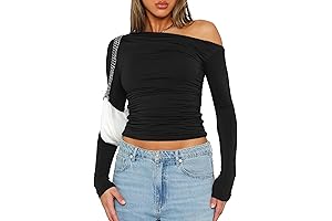 Darong Women's One Off Shoulder Long Sleeve