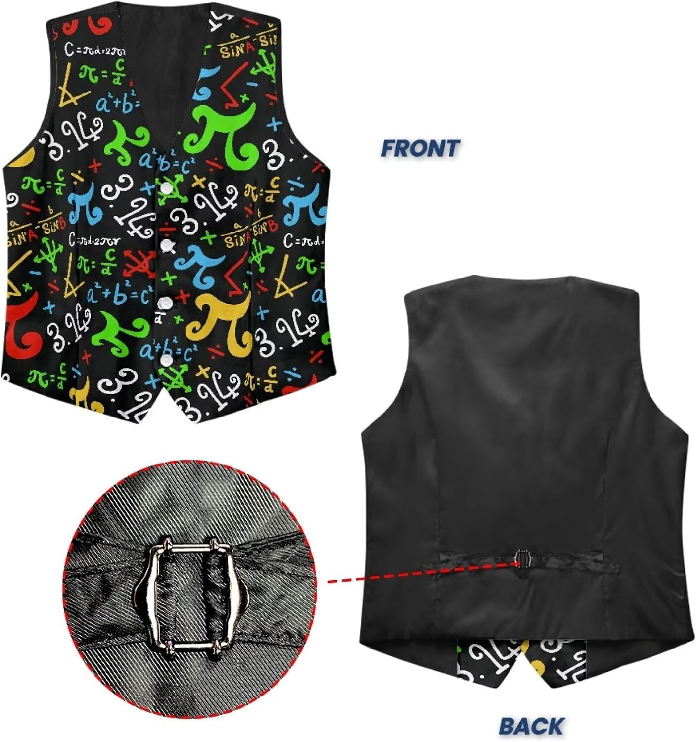 Suit Vest for Men Big and Tall V-Neck Formal Vest Slim Fit Button Waistcoat Vests