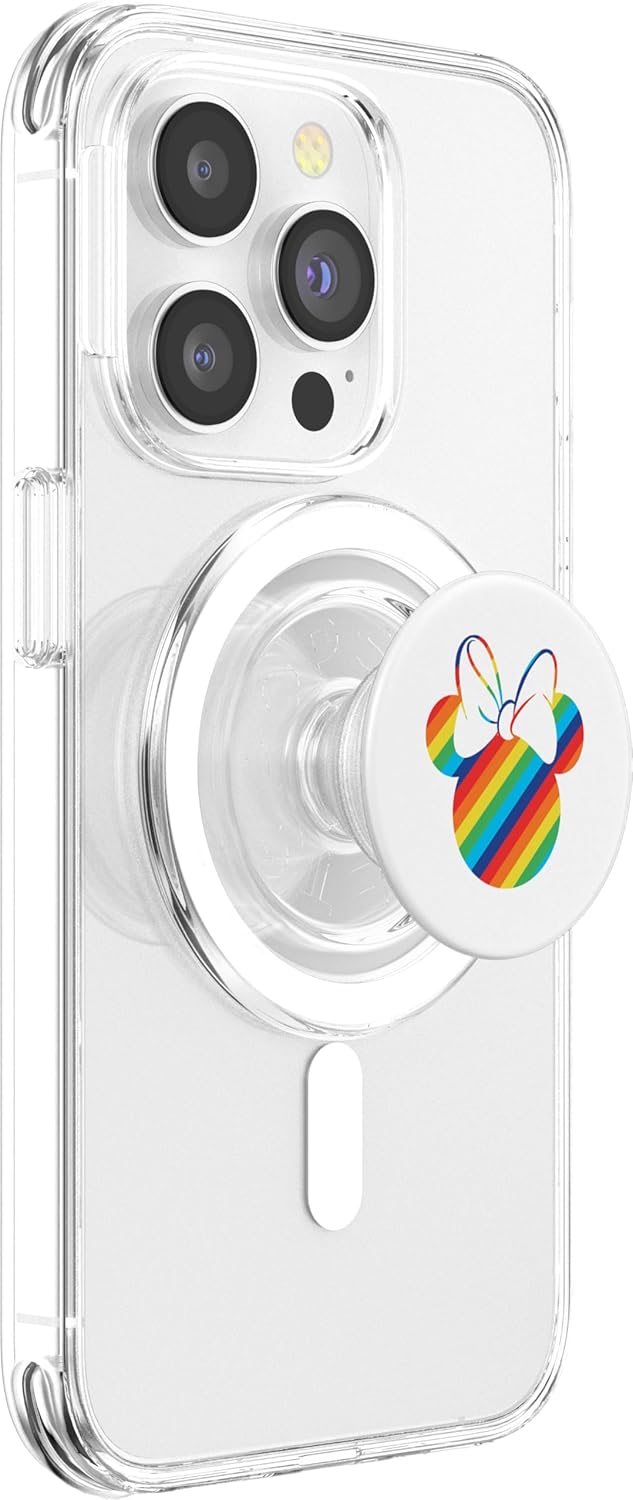 Disney Minnie Mouse Silhouette Rainbow PopSockets MagSafe PopGrip for iPhone