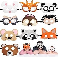 10 Pieces Animal Masks for Children, Felt Masks, Animal Masks for Children, Paw Dog Patrol Felt Masks, Party Masks, Cosplay Masks, for Christmas Halloween Cosplay