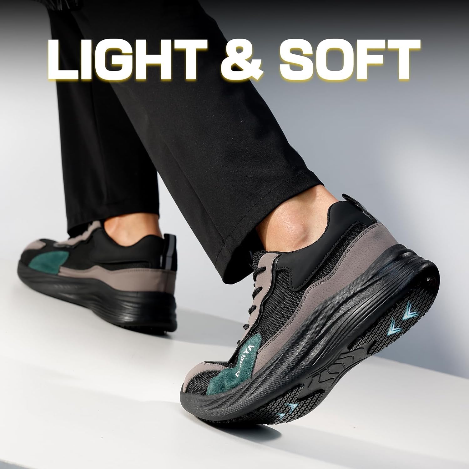 LANGTAN Slip Resistant Chef Shoes - Non-Slip Kitchen Work Shoes for Men & Women - Breathable Air Mesh, Lightweight & Supportive for Long Standing - Durable Restaurant Sneakers - Image 5