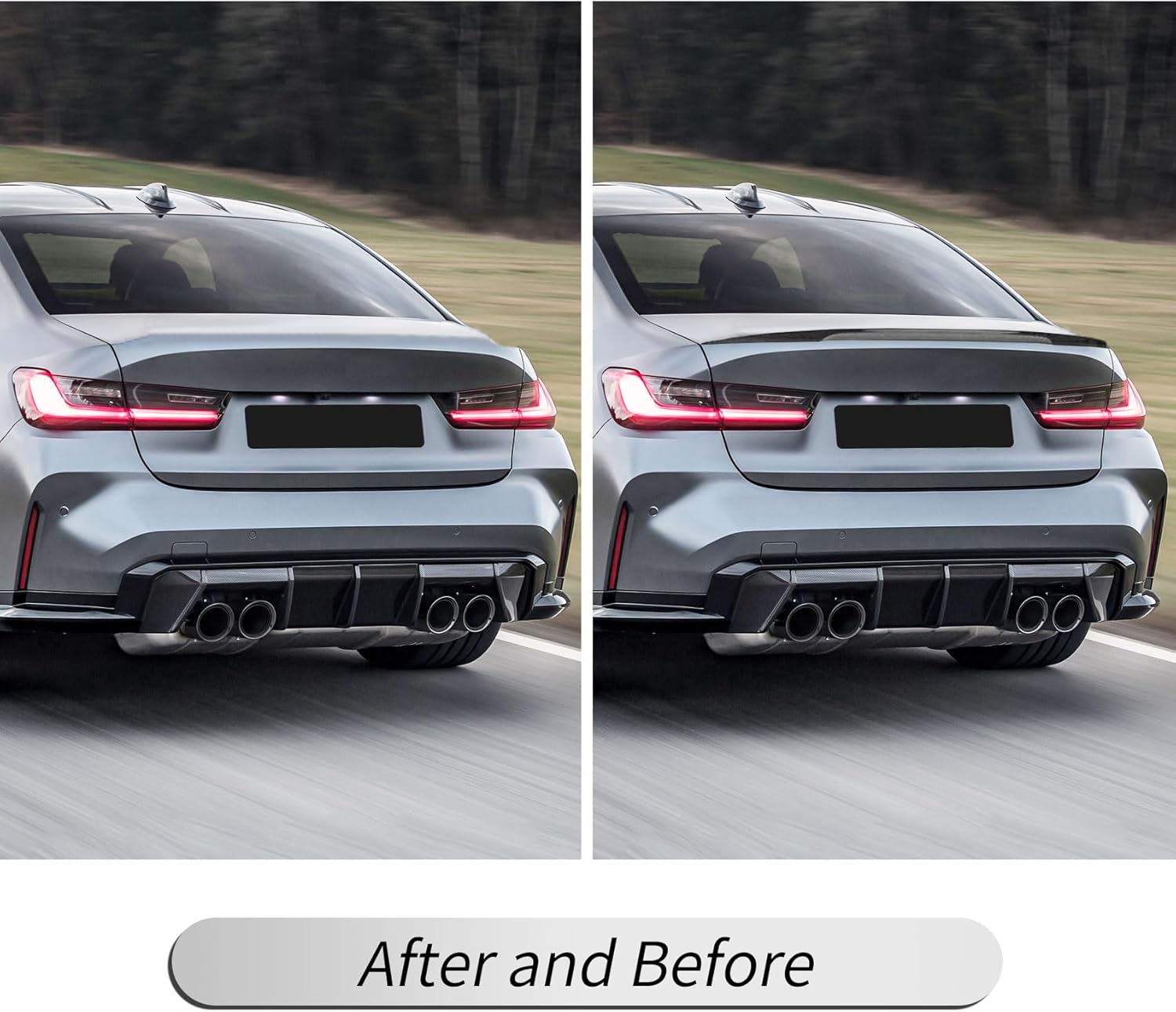 rear spoiler for bmw 3 series g20 sedan 2019-2023 g80 m3 2021-2023 trunk spoiler wing trunk tail rear trunk lid,glossy black performance - mp style g20 mp style-glossy black