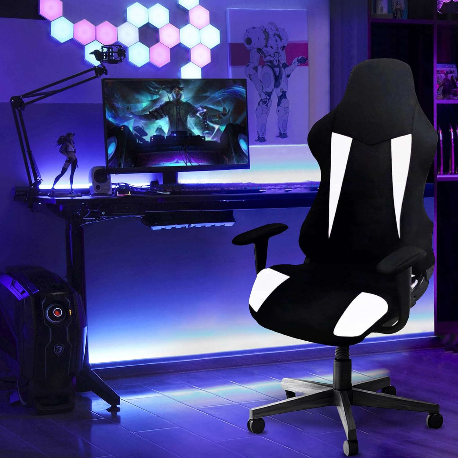 PEKJI Gaming Chair Covers Only, Stretchable Thick Breathable Wear Resistant image 2