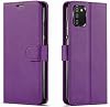For Samsung Galaxy A02S Case Leather Wallet Book Flip Stand View Phone Cover with Card Holder Slots Compatible with Galaxy A02S Purple