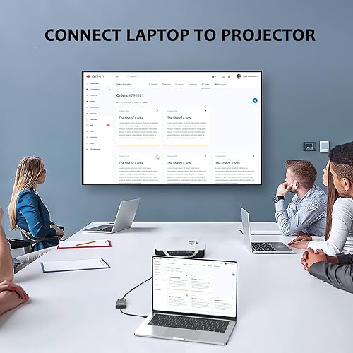 Miniatura 4 de FEMORO Adaptador Mini DisplayPort a VGA, paquete de 2 unidades, mini puerto de pantalla DP a VGA, convertidor de cable macho a hembra (compatible