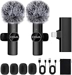 OSA USB-C Microphone Lavalier sans fil pour iPhone 15 Série/Android/Type-C Ordinateur portable Smartphone, Microphone sans fil pour l'enregistrement vidéo Mini Microphone, streaming en direct, TikTok, Vlog, YouTube, Entretien