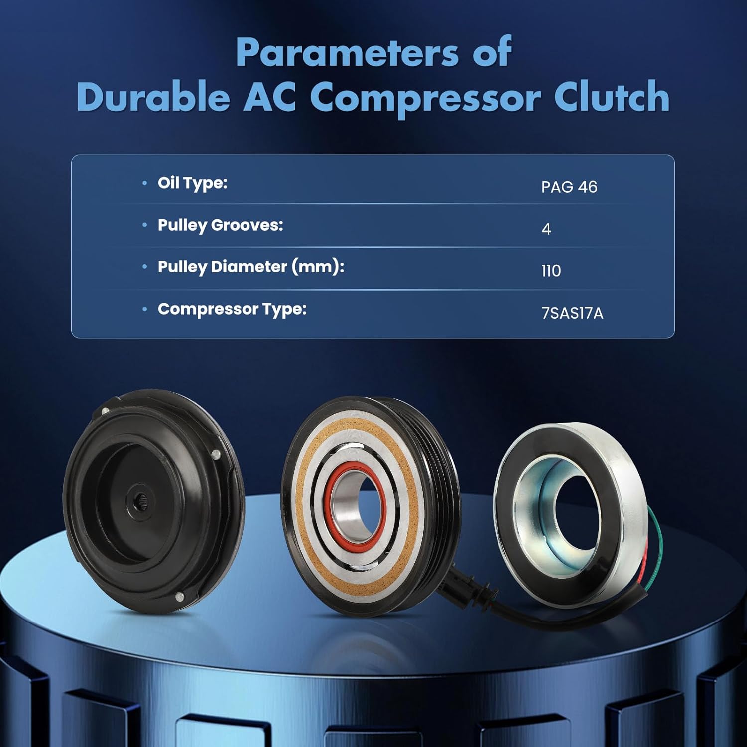 ECCPP A/C Compressor Clutch 2015-2020 Fit for Cadillac Escalade 6.2L 2014-2019 Fit for GMC Sierra 1500 6.2L AC Clutch