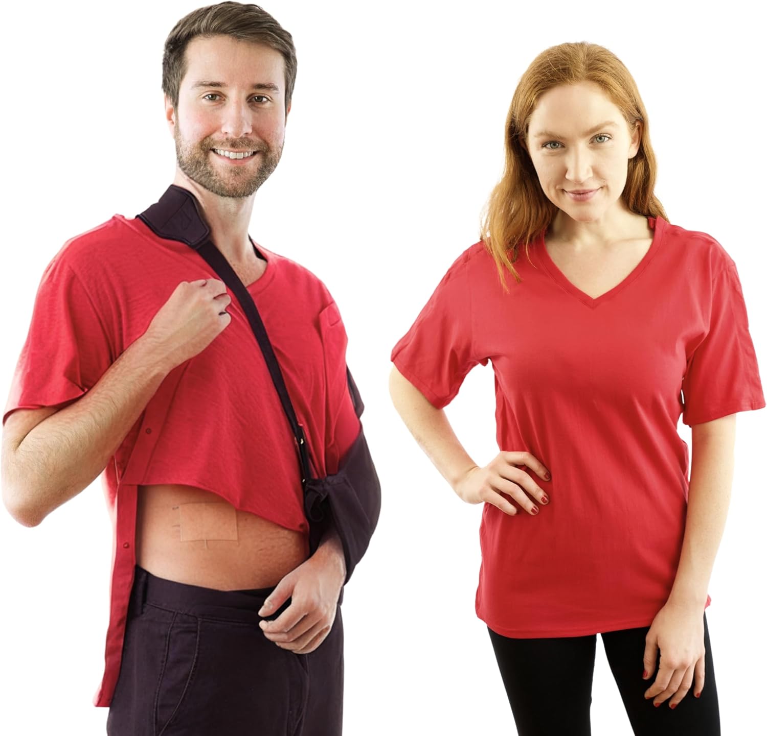 Unisex Post-Surgery Snap Shirt by Inspired Comforts